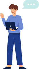 People Chatting on Laptop