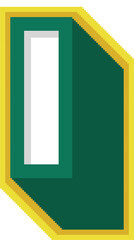 Green 3D Alphabet Letter Effect