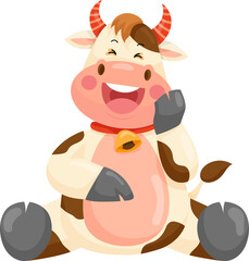 Obraz na płótnie Canvas Cow Character Illustration