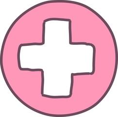 Medical White Cross Symbol