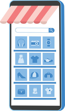 Shopping Online on Website or Mobile Application