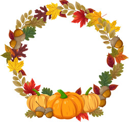 Naklejka na ściany i meble Autumn Frames for Thanksgiving Decorative Element