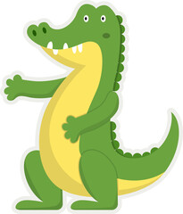Cartoon crocodile illustration