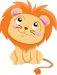 Cartoon lion illustration