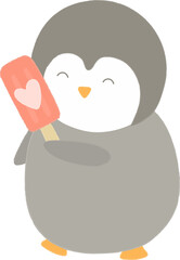 Penguin boy illustration