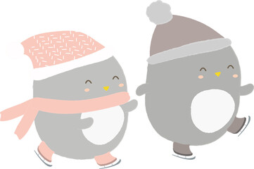 Bird couple illustration