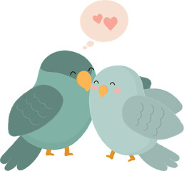 Bird couple illustration