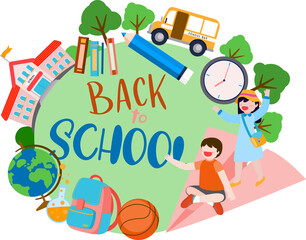 Back to school design with stationery