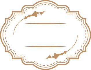 Blank retro vintage badge