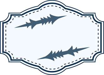 Blank retro vintage badge