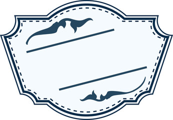 Blank retro vintage badge