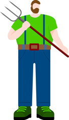 Cartoon farmer character