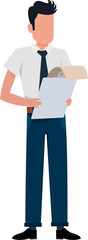Fototapeta premium Cartoon businessman character