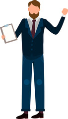 Cartoon businessman character