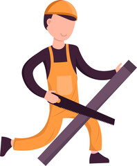 Cartoon builder character