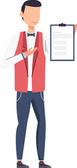 Waiter character illustration