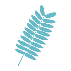 Blue leaf painting for prints or background.