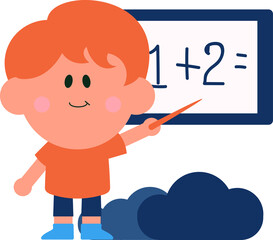 Student studying math