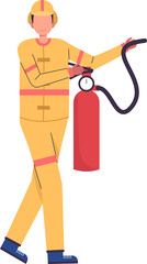 Firefighter character illustration