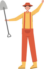 Cartoon farmer character