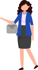 Businesswoman character illustration