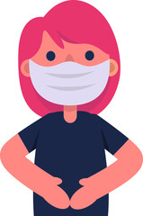 People avatar in medical mask