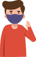 People avatar in medical mask