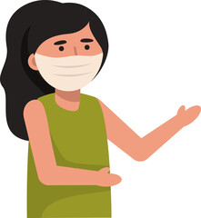 People avatar in medical mask