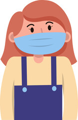 People avatar in medical mask