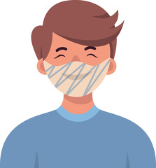 People avatar in medical mask