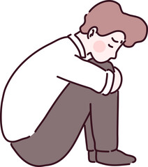 Tired woman office worker