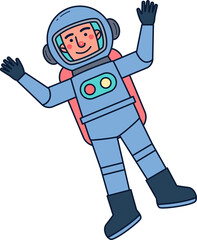 Astronaut man working character