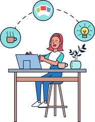 Graphic designer creating artwork