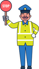 Traffic Policeman character