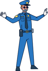 Traffic Policeman character
