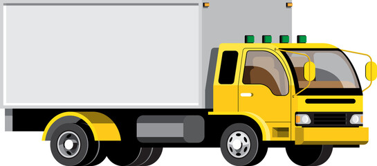 Cartoon box truck illustration