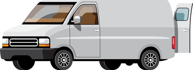 Cartoon box truck illustration