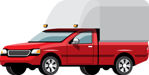 Cartoon box truck illustration