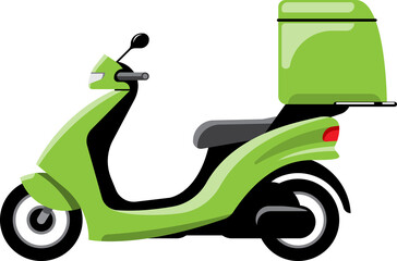 Delivery scooter illustration