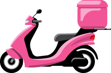 Delivery scooter illustration