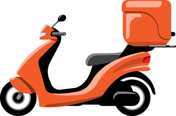 Delivery scooter illustration
