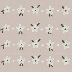 flower pattern on the brown background.