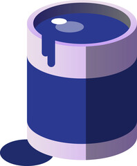 Blue paint bucket