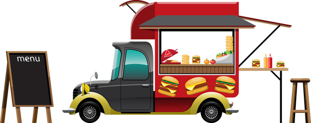Food truck vehicle - Burger store