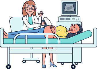 Patient on bed with dropper during treatment