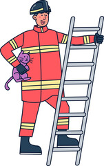 Fireman character illustration
