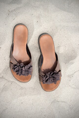 sandals on the beach