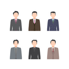 スーツを着た男性の上半身イラスト（カジュアル・派手）