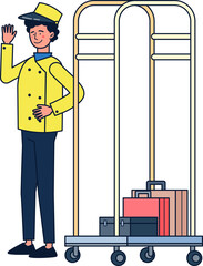 Bellboy hotel service character