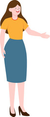 Obraz premium Woman cartoon character